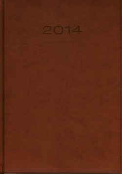 Kalendarz 2014 A4 31D Brązowy duży dzienny