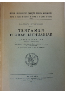 Tentamen Florae Lithuaniae 1933 r.