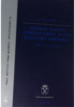 Generalna klauzula odpowiedzialności za czyn nieuczciwej konkurencji