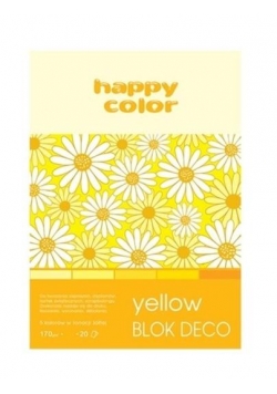 Blok A5/20K Deco Yellow 170g HAPPY COLOR