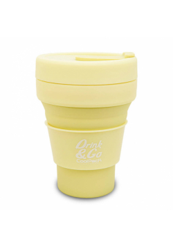 Kubek silikonowy 355 ml pastelowy powder yellow