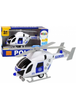 Helikopter Policja biały dźwięk światła śmigła