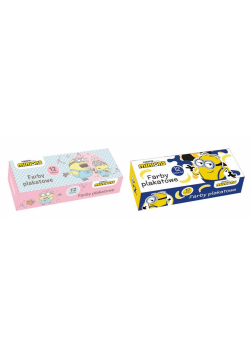 Farby plakatowe 12 kolorów 20ml Minionki