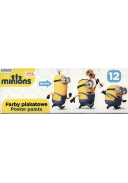 Farby plakatowe 12 kolorów 20ml Minionki