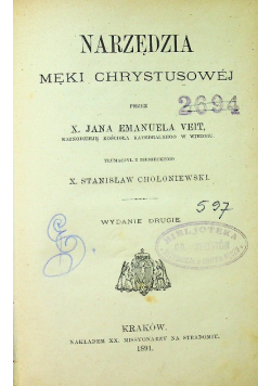 Narzędzia Męki Chrystusowej 1891 r.