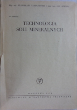 Technologia soli mineralnych