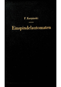 Einspindelautomaten