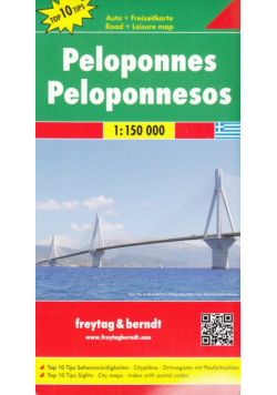 Peloponez mapa 1:150 000