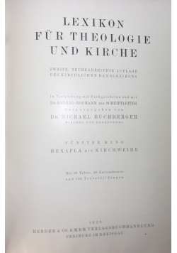 Lexikon fur theologie und Kirche, 1935 r.