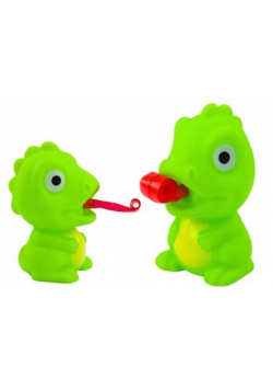 Dinozaur gumowy z wysuwanym językiem zielony 8cm