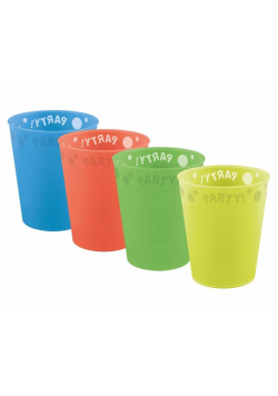 Kubek wielokrotnego użytku, 4 kolory 250ml