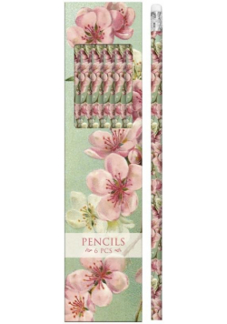 Ołówki ozdobne STPEN32 kwiaty wiśni - 6 sztuk