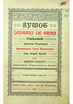 Żywot Ludwiki le Gras 1905 r.