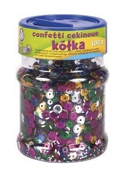 Confetti cekinowe kółka mix kolorów 100g ASTRA