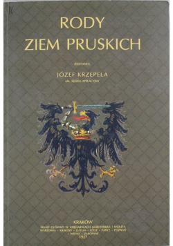 Rody Ziem Pruskich Reprint z 1927 r.