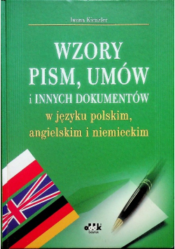 Wzory pism umów i innych dokumentów w języku polskim angielskim i niemieckim