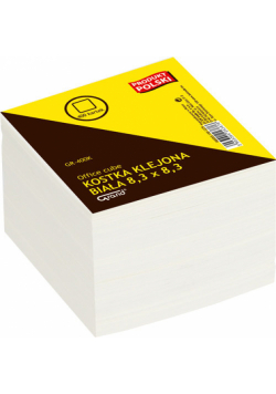 Kostka biurowa biała klejona 8.3x8.3x400 kartek