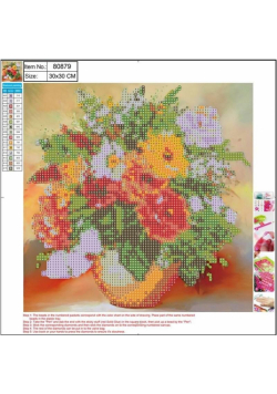 Diamentowa mozaika 5D - Flower bouquet 30x30 80879