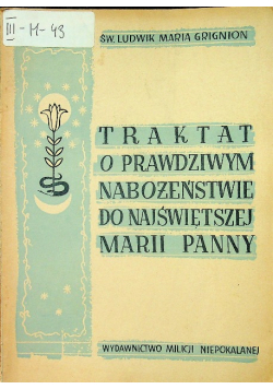 Traktat O Prawdziwym Nabożeństwie 1948r.