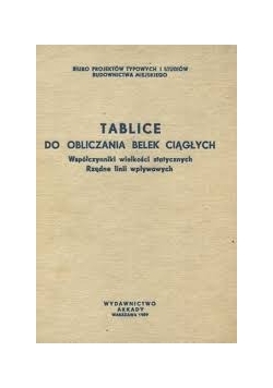 Tablice do obliczenia belek ciągłych