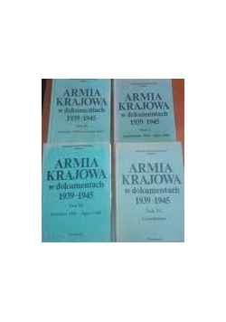 Armia Krajowa w dokumentach , zestaw 4 książek