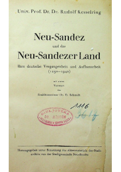 Neu  Sandez und das Neu Sandezer Land 1941 r.