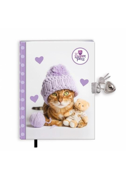 Pamiętnik z zakładką i kłódką The sweet pets Kot