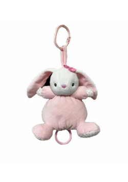 Pozytywka króliczek z kokardką 18cm