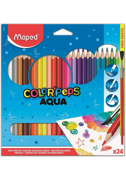 Kredki akwarelowe Maped Aqua trójkątne 24 kolory