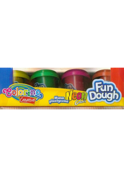 Masa plastyczna Neon 4 kolory Colorino Kids