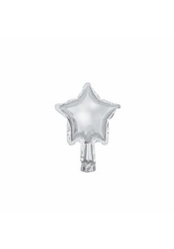 Balony foliowe Gwiazdka 12cm srebrny 25 sztuk