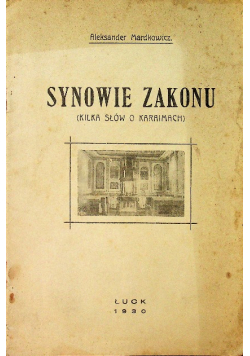 Synowie zakonu 1930 r.