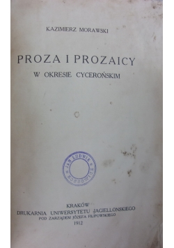 Historya literatury rzymskiej , 1912 r.