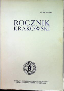 Rocznik Krakowski Tom LIV