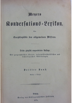 Meyers Konversations- Lexikon, Band III, 1874r.