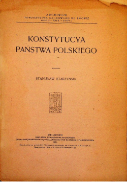 Konstytucya państwa polskiego 1921 r.