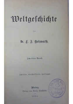 Weltgeschichte, 1885 r.
