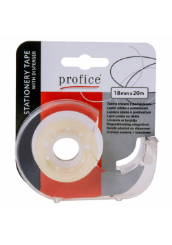 Taśma klejąca profice 18mm x 20m z podajnikiem blister