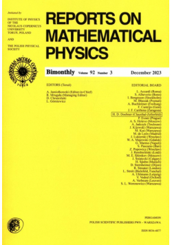 Reports on Mathematical Physics 92/3 Eksport