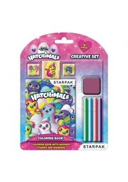Zestaw kreatywny z pieczątkami Hatchimals