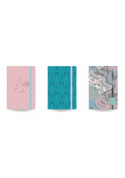 Notes A5 80 k. linia z gumką Disney fashion Minnie Mouse 1 szt. mix