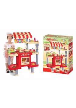 Ogromna kuchnia sklep FAST FOOD + akcesoria + kasa