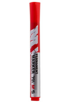 Marker suchościeralny 1-3 mm czerwony (10szt) M&G