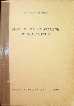 Metody matematyczne w statystyce