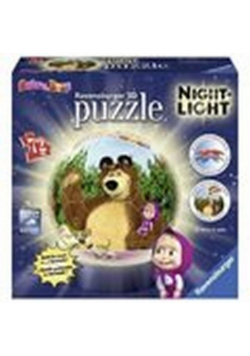 Puzzle 3D Kuliste Masza i niedźwiedź lampka 72