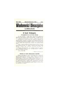 Wiadomości Diecezjalne Lubelskie Nr.8,1936r.