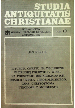 Studia Antiquitatis Christianae Tom 10