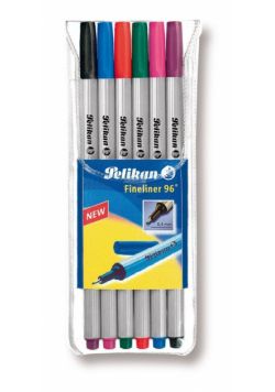Cienkopis Pelikan Fineliner 96 0,4mm 6 sztuk