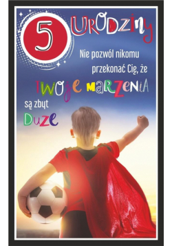 Kartka okolicznościowa Urodziny 5 chłopiec