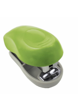 Zszywacz mini plastikowy zielony na 8 kartek